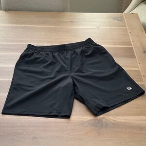 Fila Men's Black Athletic Training Shorts with Subtle Logo